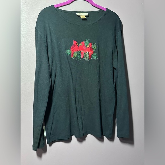 Women's Long Sleeve Top with Cardinal Design - Picture 1 of 4